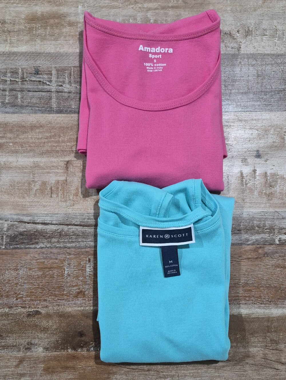 Karen Scott /Amadora 100% Cotton Tank Tops Bundle | Size S/M (Set of 2)